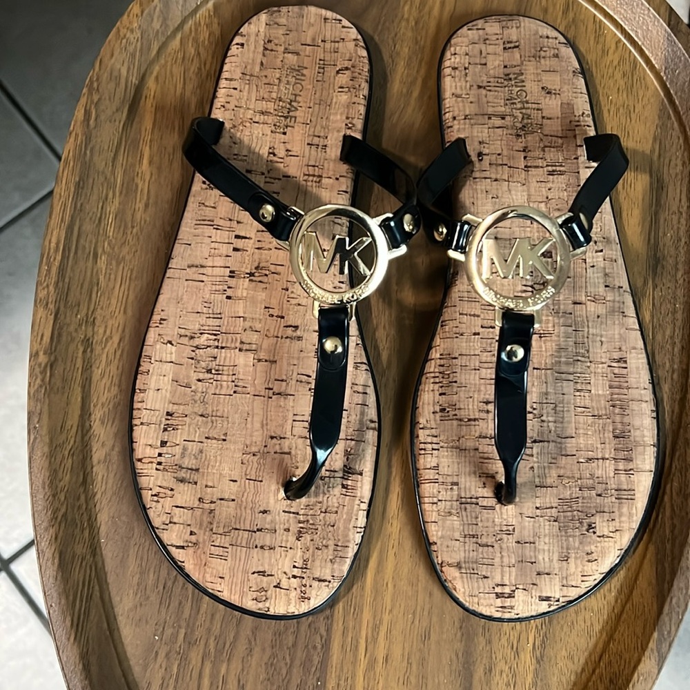 Michael Kors patent leather sandals